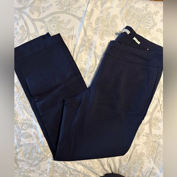 Dana Buchman Straight Leg Navy Pants - Picture 1 of 2